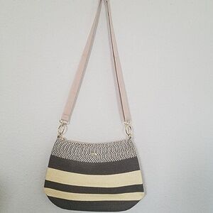 Sun 'N' Sand Striped Straw Crochet Shoulder Bag SALE